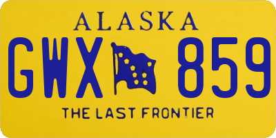 AK license plate GWX859