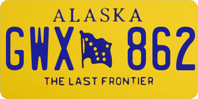 AK license plate GWX862