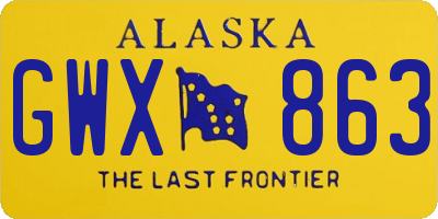 AK license plate GWX863