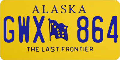 AK license plate GWX864