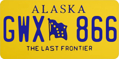 AK license plate GWX866