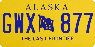 AK license plate GWX877