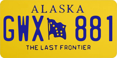 AK license plate GWX881