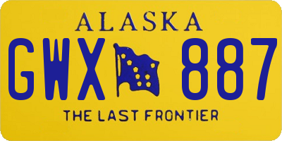 AK license plate GWX887