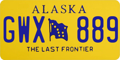 AK license plate GWX889