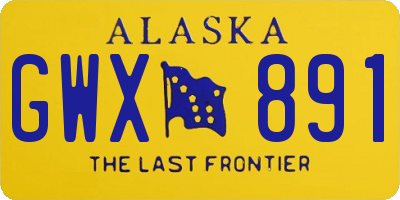 AK license plate GWX891