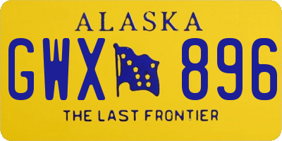 AK license plate GWX896