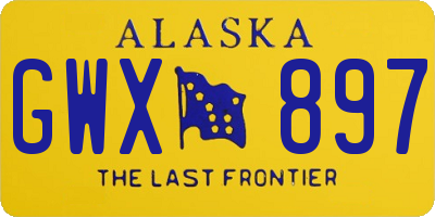 AK license plate GWX897