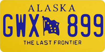 AK license plate GWX899