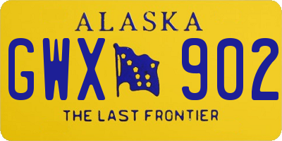 AK license plate GWX902