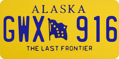AK license plate GWX916