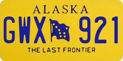 AK license plate GWX921