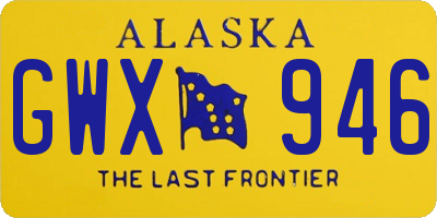 AK license plate GWX946