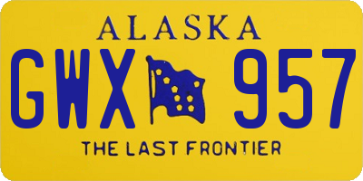 AK license plate GWX957