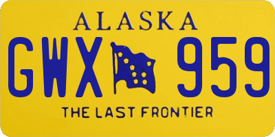 AK license plate GWX959