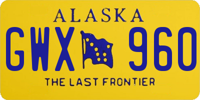 AK license plate GWX960