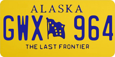 AK license plate GWX964