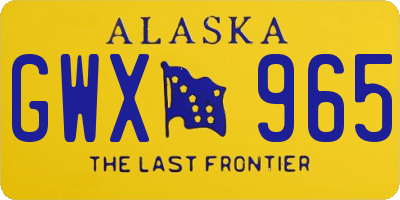 AK license plate GWX965