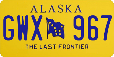 AK license plate GWX967
