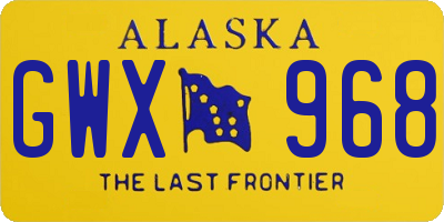 AK license plate GWX968