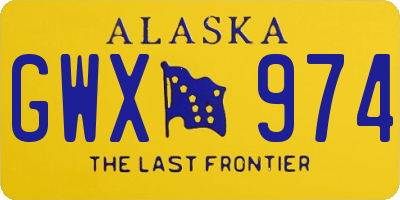 AK license plate GWX974