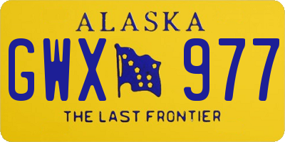 AK license plate GWX977