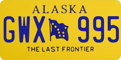 AK license plate GWX995