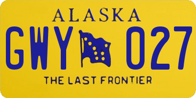 AK license plate GWY027