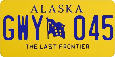 AK license plate GWY045