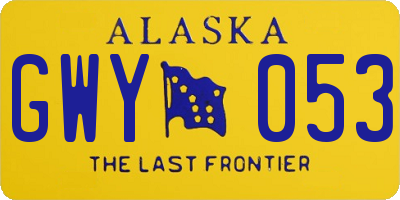 AK license plate GWY053