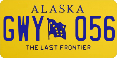 AK license plate GWY056