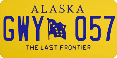 AK license plate GWY057