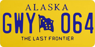 AK license plate GWY064