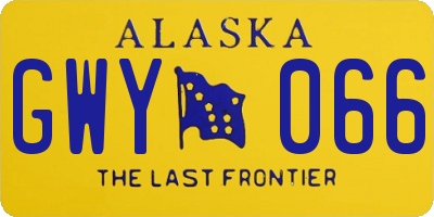 AK license plate GWY066