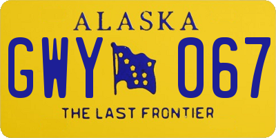 AK license plate GWY067