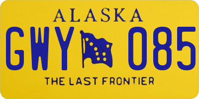 AK license plate GWY085