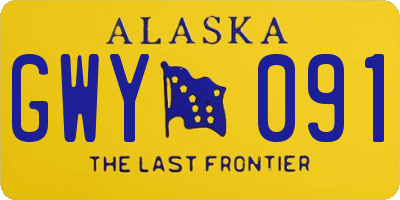 AK license plate GWY091