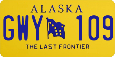 AK license plate GWY109