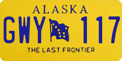 AK license plate GWY117