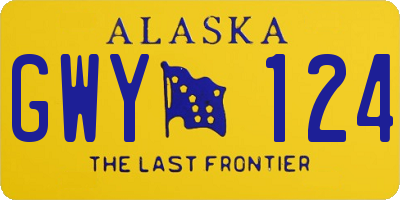 AK license plate GWY124