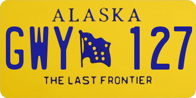 AK license plate GWY127