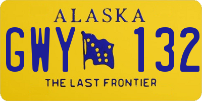 AK license plate GWY132