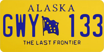 AK license plate GWY133