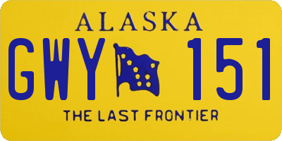 AK license plate GWY151