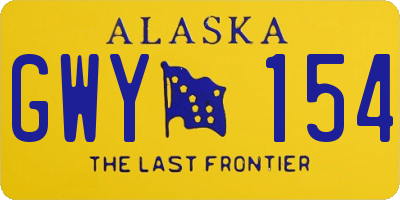 AK license plate GWY154
