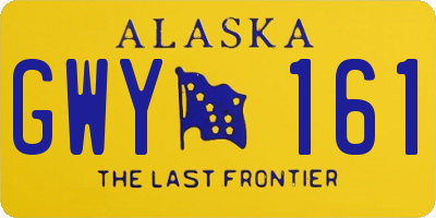 AK license plate GWY161
