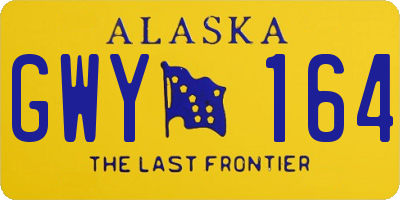AK license plate GWY164