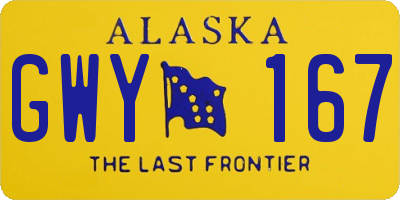 AK license plate GWY167