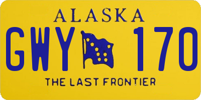 AK license plate GWY170