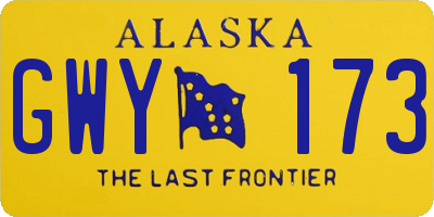AK license plate GWY173